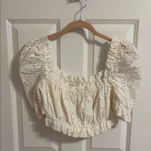 LPA Cropped Peasant Top